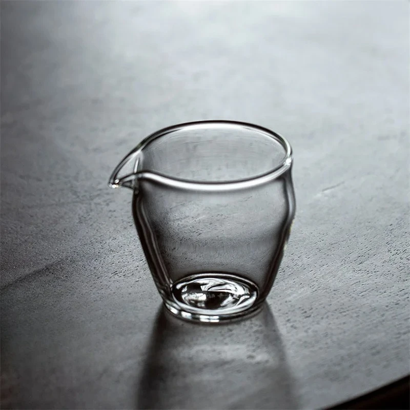 Kleine, hitzebeständige Teekanne aus Glas, Teeglas, Teesieb, Chahai, Zubehör für chinesisches Kung-Fu-Tee-Set