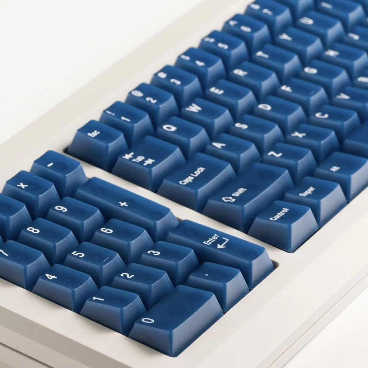 Klein Blue Keycaps Cherry Profile Frosted Translucent PC Full Set for MX Mechanical Keyboard RGB Backlit Gaming Custom Set