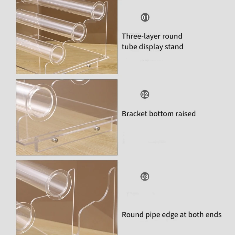 Clear Acrylic Jewelry Rack with Three Tiers Display Stand for Wrist Accessories HXBA