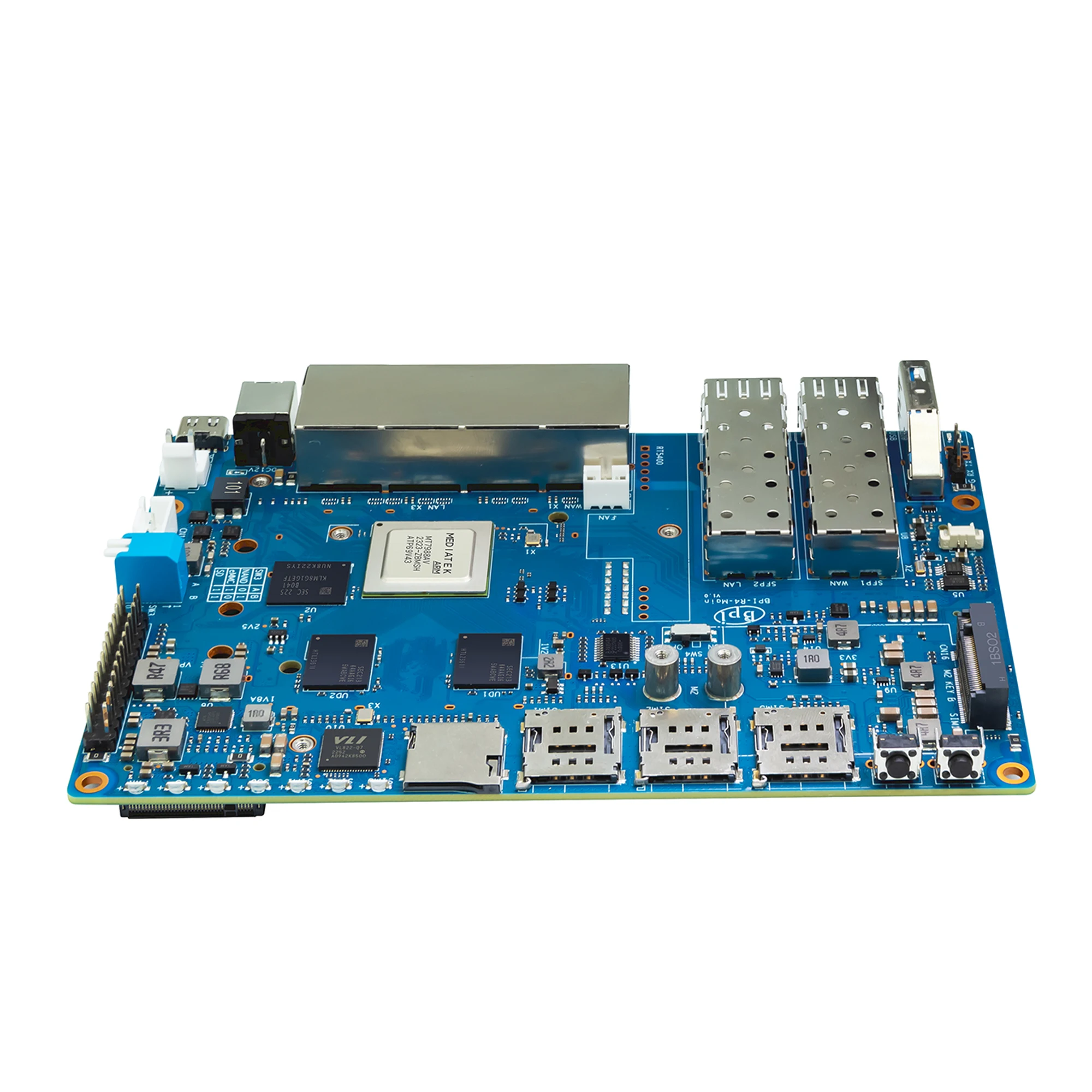 Banana Pi Bpi-r4 Suit With Cases Mediatek Mt7988a ( 880) Quad-core Arm Corex-a73 4gb Ddr4 8gb Emmc Openwrt Router Board - Image 4