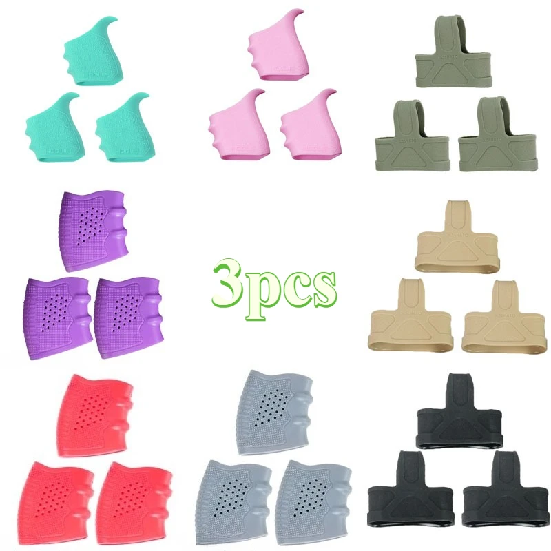 

3 шт. тактика 5,56 резиновый чехол защитный чехол M4 M16 G17 G19 G43x ручка Нескользящий защитный чехол аксессуар для охотничьего журнала