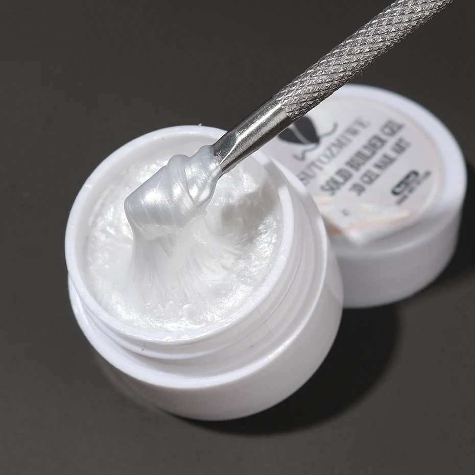 5 ml Chrom Weiß 3D Solid Gel Nagellack Antihaft-Handverlängerungsgel UV Builder Nagelverlängerungen Gel Blumenform Nagelgel – Detail 9