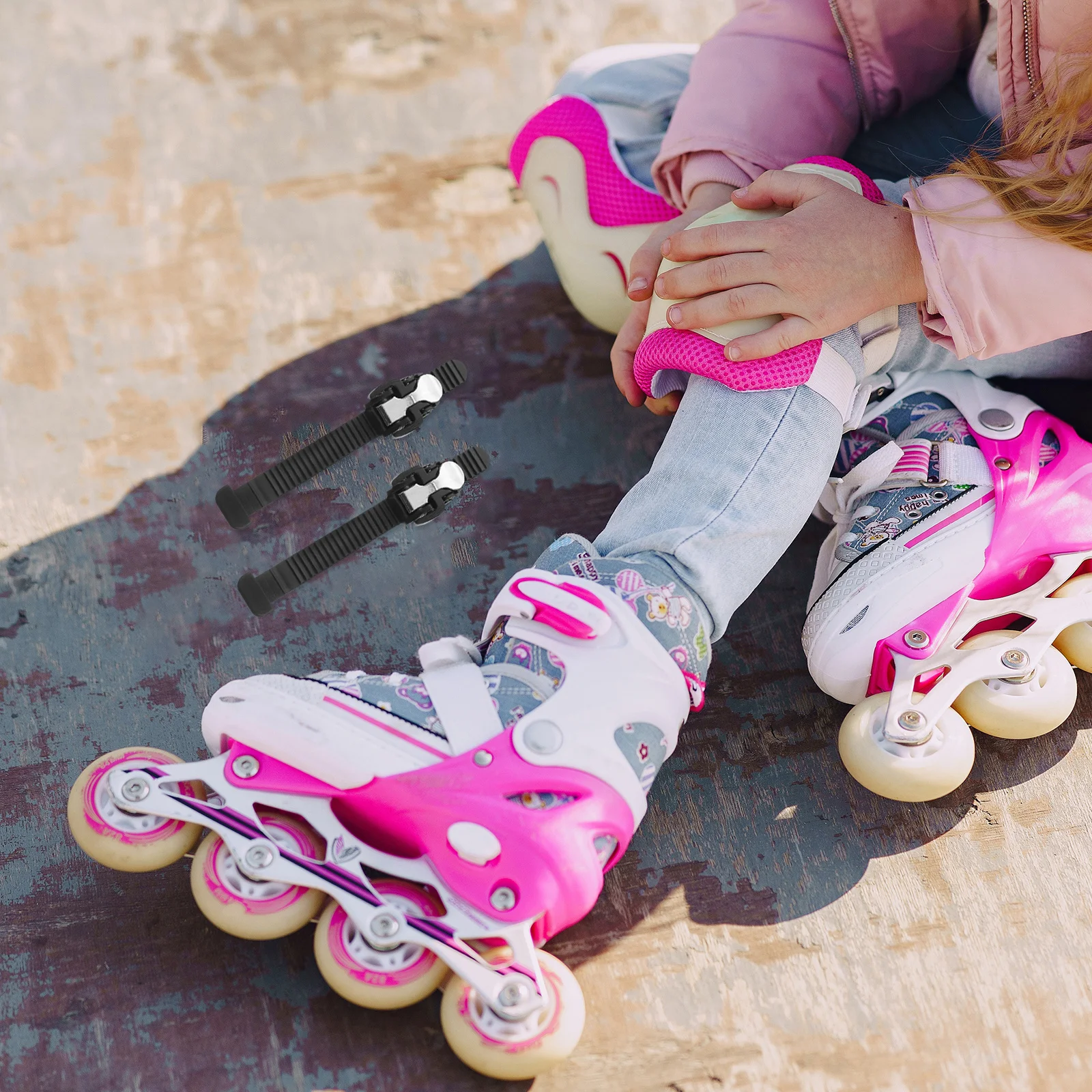 2 قطعة مشبك تزلج دوار عالمي الأشرطة قابلة للاستبدال مشابك أحذية التزلج المضمنة لأدوات المشبك البلاستيكي القابل للتعديل #5