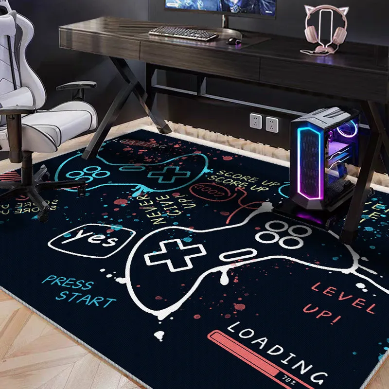 Bedroom Bedside Rug, Gaming Desk Chair Mat, Computer for Study Room Decor