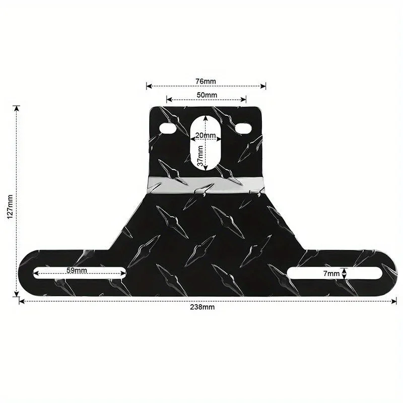 Aluminum Alloy Truck Trailer Camper License Plate Bracket Mount Stand Holder Number Plate Light Frame Support for Tractor RV