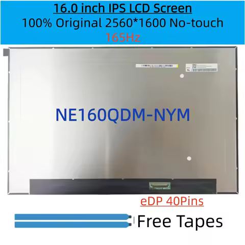 NE160QDM-NYM 16.0" 2.5K 165Hz 500cd/m&sup2; 40Pin eDP LCD Screen Replacement For Lenovo Legion HP Pavilion Plus Gaming Laptop