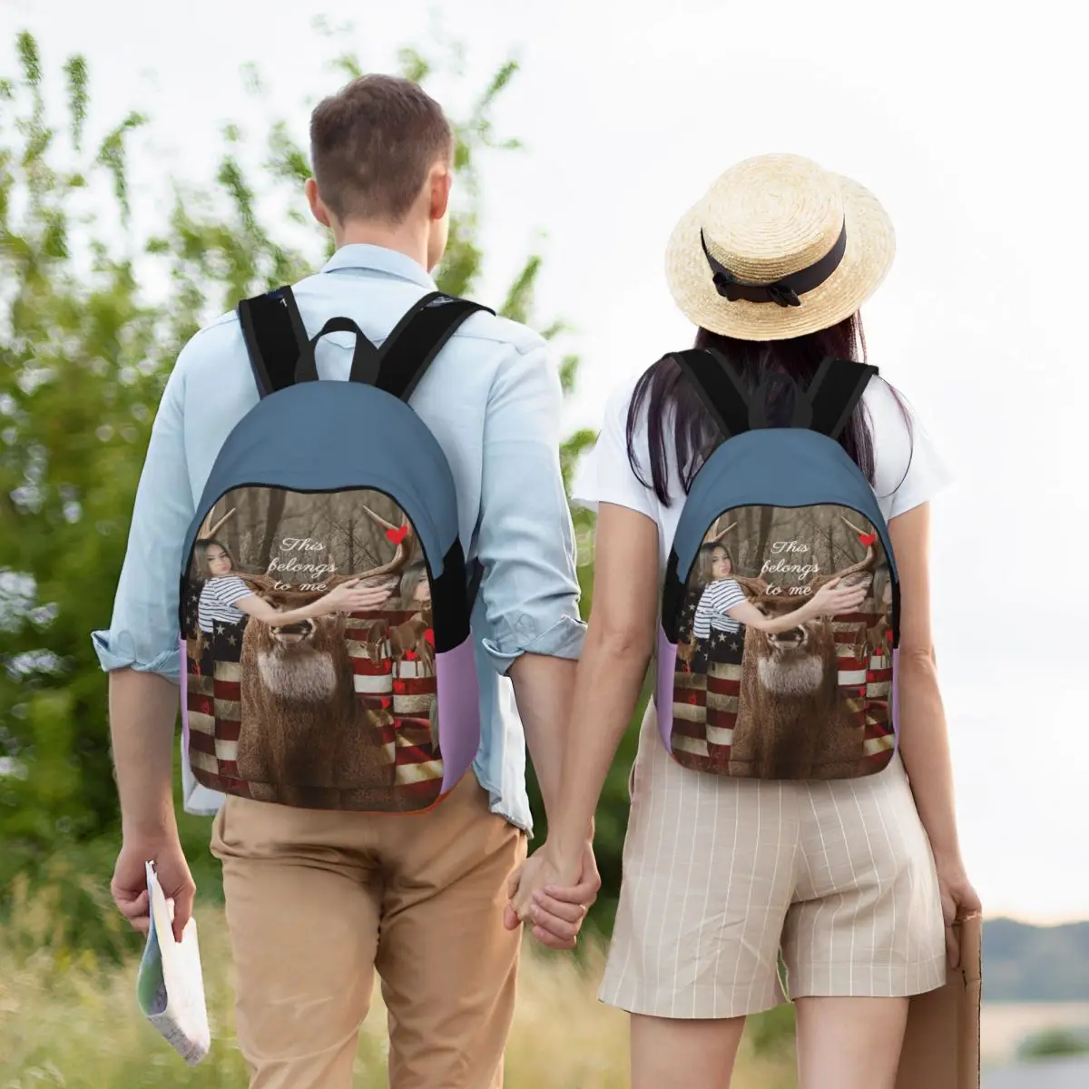 Sac à dos en toile orchidée pour hommes et femmes, sac à dos de voyage, sac à dos de randonnée, sac de lycée, cadeau de mode