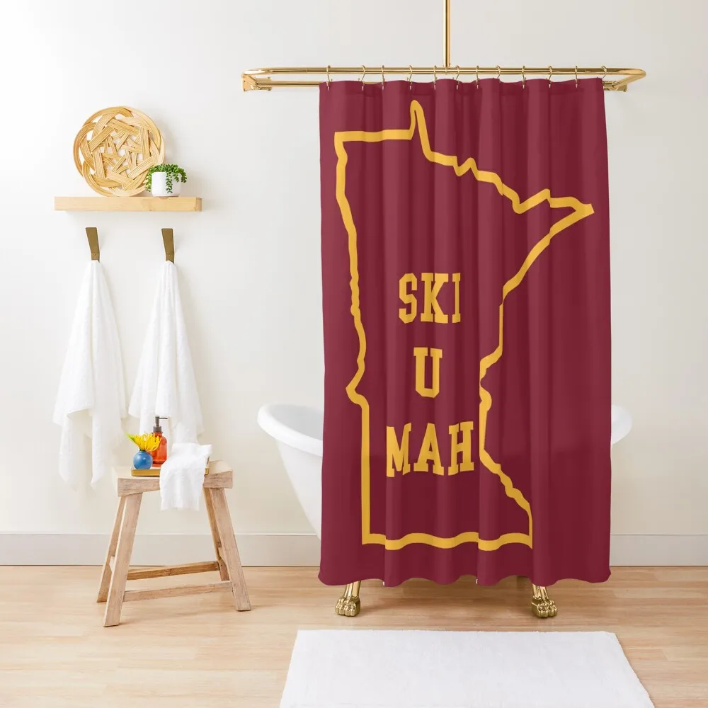 

Ski U Mah MN Outline Shower Curtain For Bathrooms With Beautiful Designs Bathroom Box Curtain