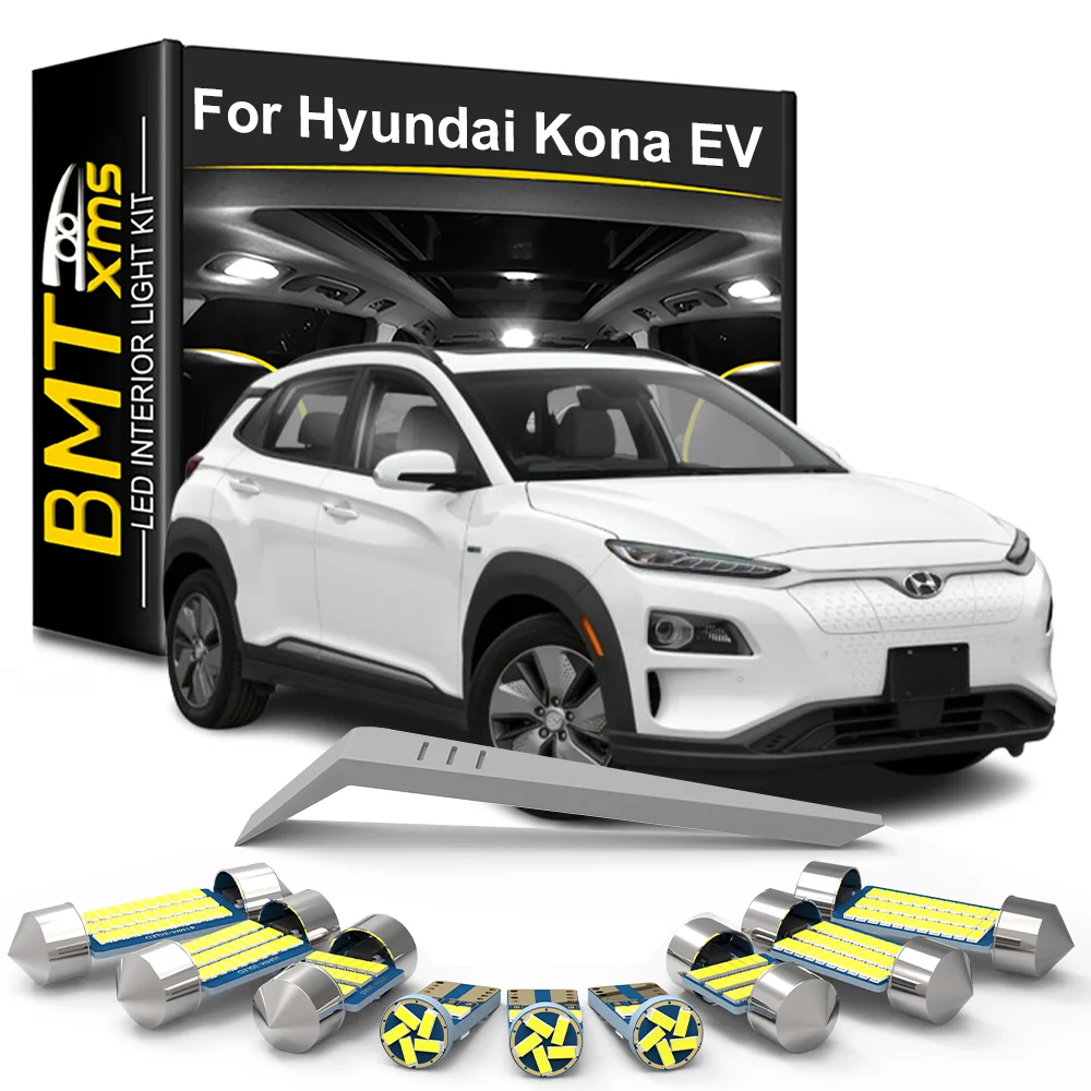

BMTxms 13Pcs For Hyundai Kona EV 2019 2020 2021 LED Interior Light Bulb Kit Car Map Dome Vehicle Lamp Canbus Car Accessories