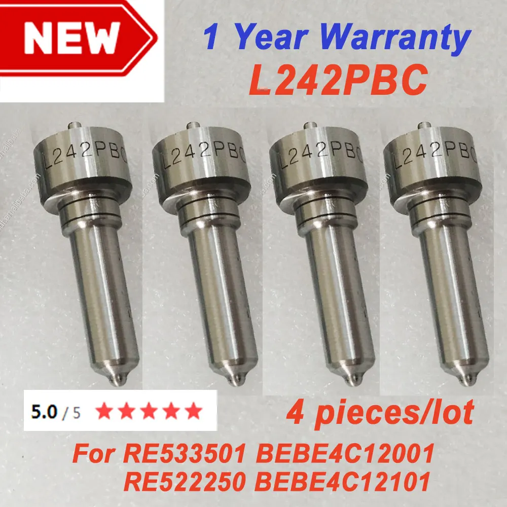 

4 pieces/lot Genuine fuel injector common rail nozzle L242PBC for RE533501 BEBE4C12001