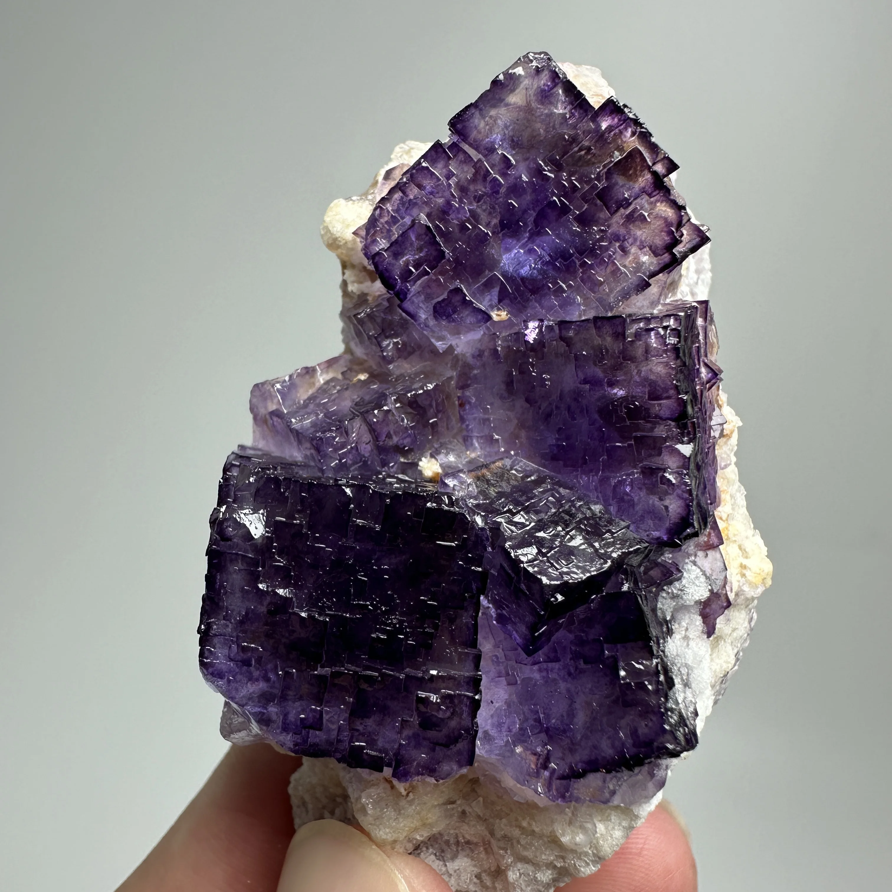 

Natural Raw Stone Purple Fluorite Crystal Cluster Matrix Mineral Specimen Quartz Rock Decoration Rough Polished Healing