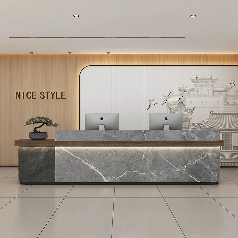 Motion Desk Hallway Table Atril Reception Salon Desks Counter Cash Register Customer Center Comptoir De Reception Bellezza Wall