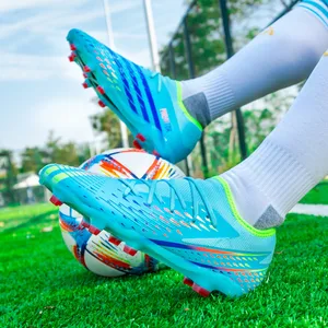 Sapatos de futebol botas de futebol de tornozelo baixo 2024 nova chegada tf/fg sola futsal unisex crianças adultos chuteiras de futebol profissional 10 principais vendas tênis de futsal para criança - №10