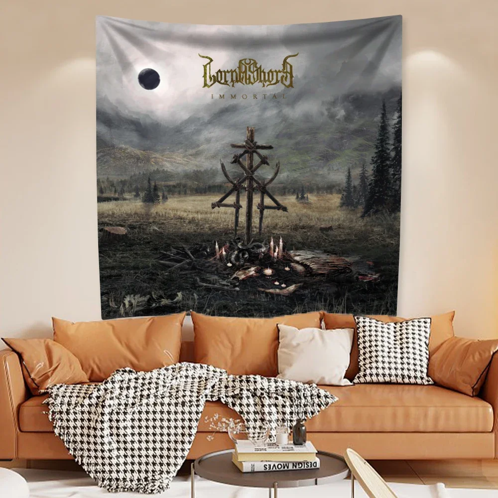 Deathcore Band Tapestry L-Lorna Shores Album Cover Wall Hanging Home Decor University Dorm Backdrop Concert Party Decoration