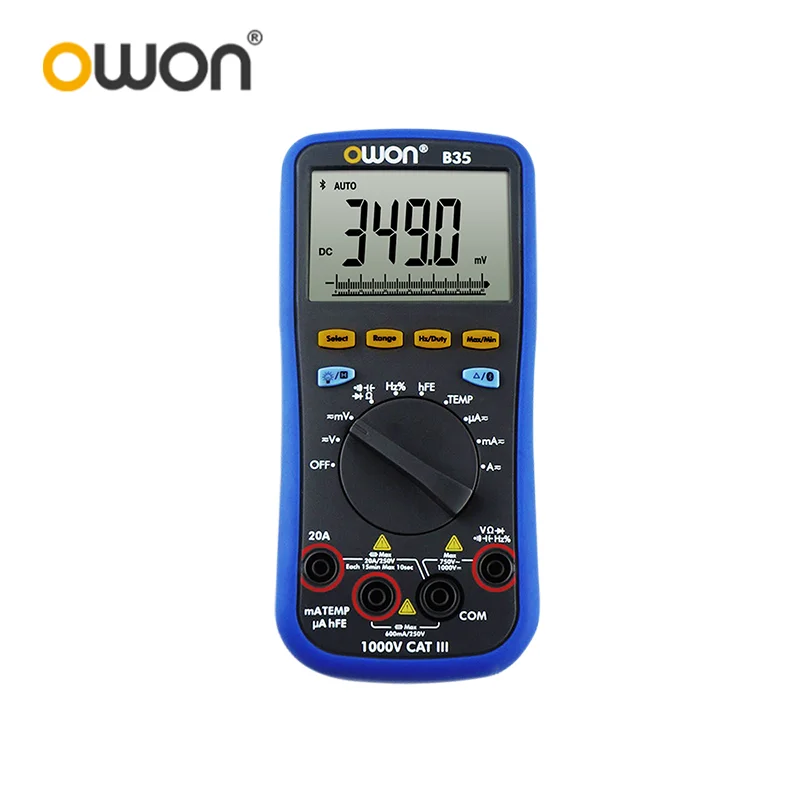 OWON B35T+/B41T+ True RMS Digital Multimeter: 4½ Digits, Bluetooth, DataLogger & Temperature Meter AC/DC Voltage Current Measure view 3