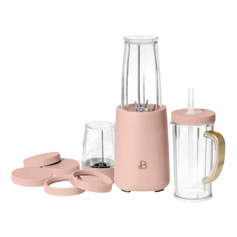 

New Upgrade Personal Blender Set with 12 Pieces, 240 W, Rose by Drew Barrymore