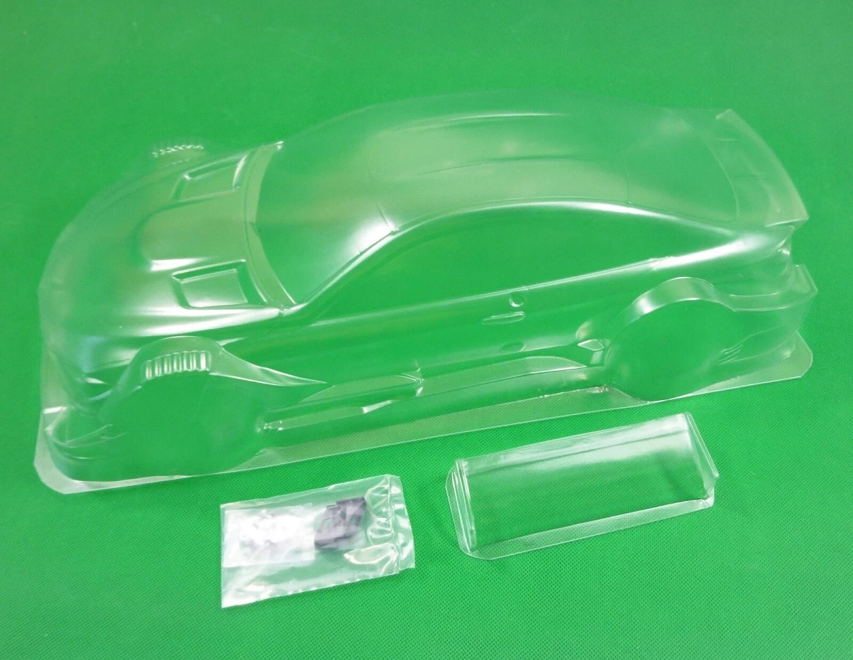 

Корпус для радиоуправляемой модели автомобиля в масштабе 1:10 из прозрачного поликарбоната для шасси Tamiya TT02, 257 мм.