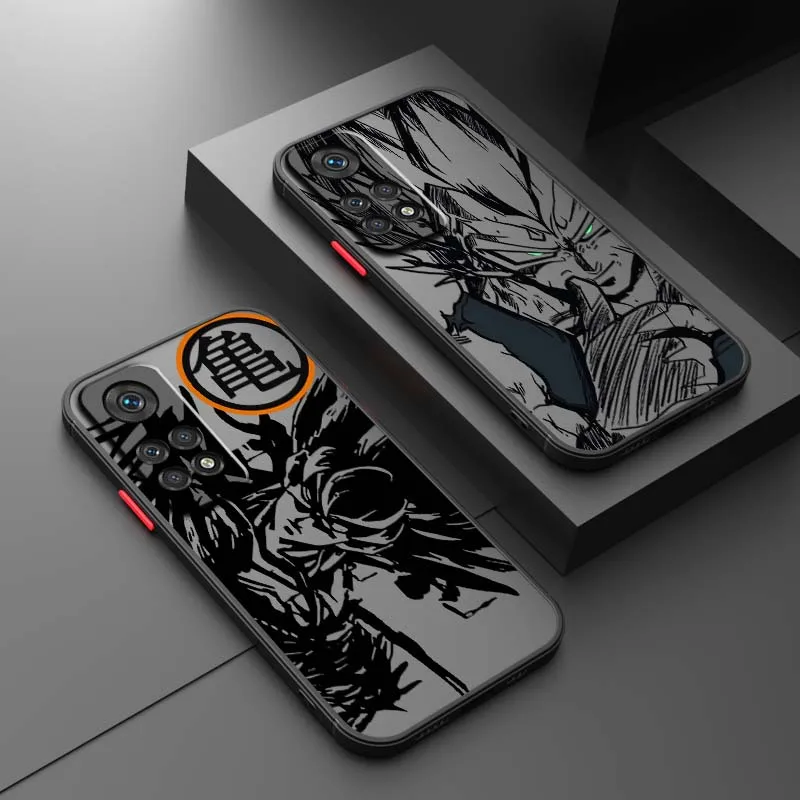 

Dragon Ball Line Cool Art For Xiaomi Redmi Note 14 13R 13 12 12S 11 12T 11S 11T 10 Pro Plus Frosted Translucent Phone Case