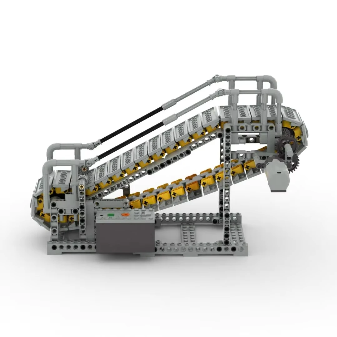 MOC building block escalator model, electric mobile staircase kit, STEM toy children's birthday gift
