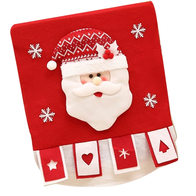 Santa Designs Chair Protectors Seasonal Look Washable Fabric Cover HX6C