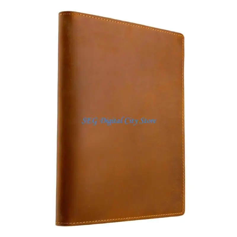 

U75B Small Notebook Sleeve PU Leather Texture Multiple Compartment Document Storage Solution for Office Student Use