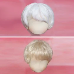 BJD doll wig gray black white Golden short hair wigs for 1/3 1/4 1/6  BJD DD SD MSD YOSD doll High-temperature hair wigs