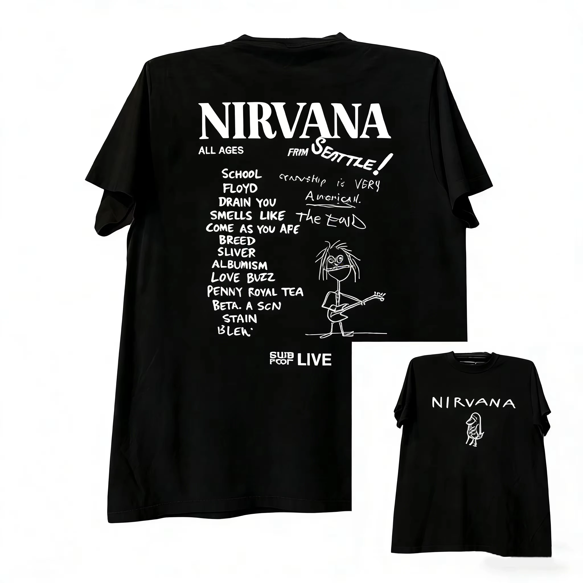2026 Handwritten Track List Graphic Short Sleeve T Shirt,Rock Character Print Vintage Concert Poster Casual Tops for Men  Women