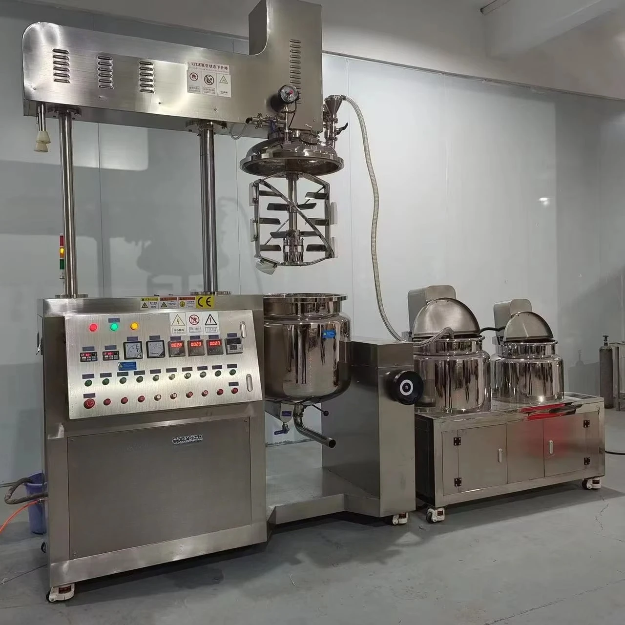 High Frequency 50L Cosmetic Cream Emulsifying Equipment Vacuum Mixer Emulsifying Homogenizer Cream Making Machine