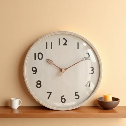 นาฬิกาแขวนไม้สไตล์จีนซุปเปอร์เงียบใบไม้การออกแบบมินิมอลลิสต์ตกแต่งบ้านห้องนอน