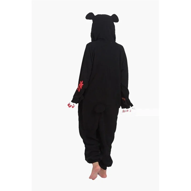 New Black Pink Gloomy Blood Bear Cosplay Costume Fleece Animal Onesies Pajamas Adult Cosplay Costume Pyjamas Sleepwear Wholesale