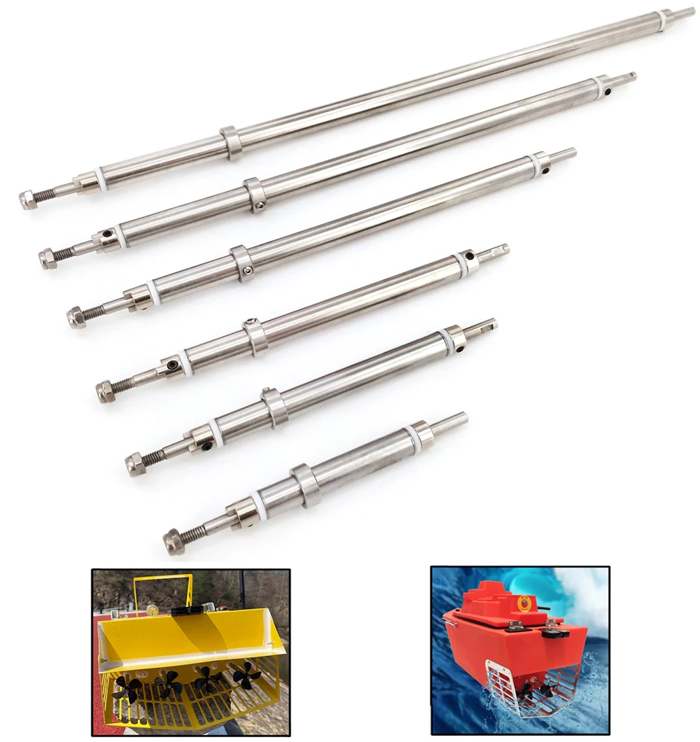 1개 RC 보트 샤프트 4mm 방수 스테인리스 스틸 드라이브 샤프트 키트 10cm-35cm RC 해양 예인선 낚시 미끼 목재 장난감 보트 모델용