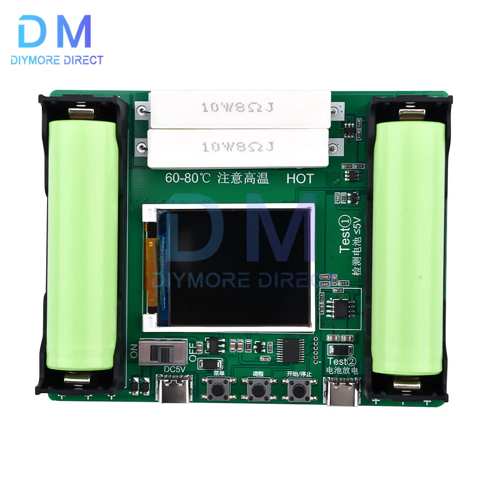 Lithium Battery Capacity Tester Module MAh MWh Digital Battery Power Detector Module 21700 18650 Battery Tester Type-C