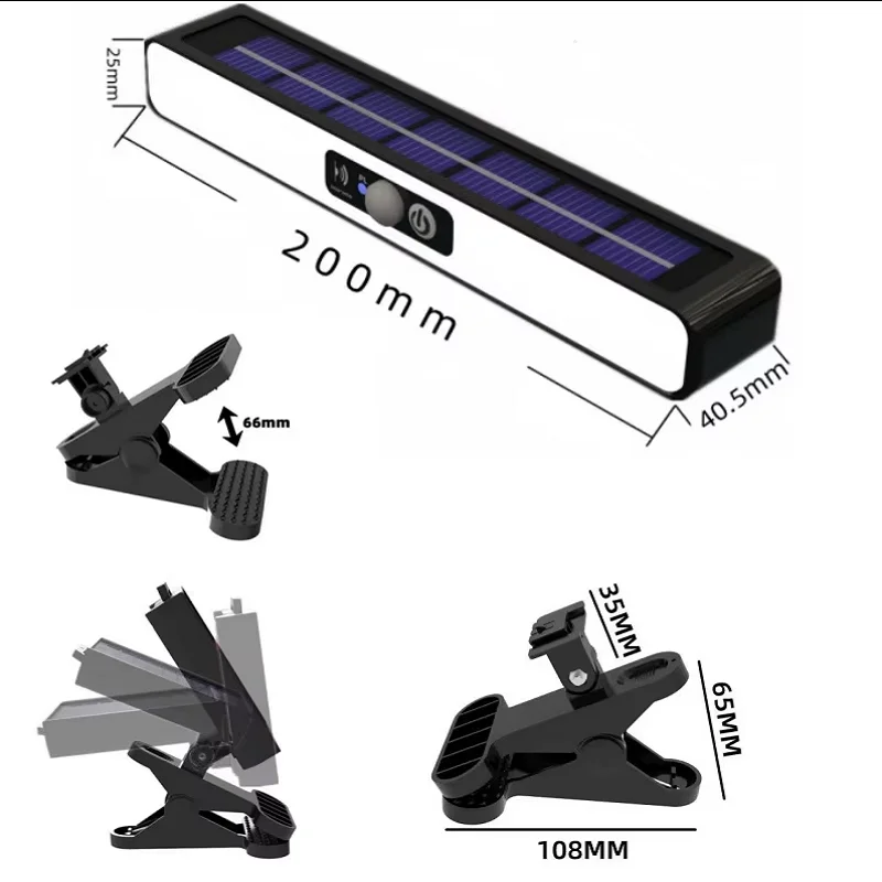 

Солнечные фонари с зажимом для улицы, водонепроницаемые, солнечные фонари для забора снаружи с 36 светодиодами, портативный охранный фонарь на солнечной энергии
