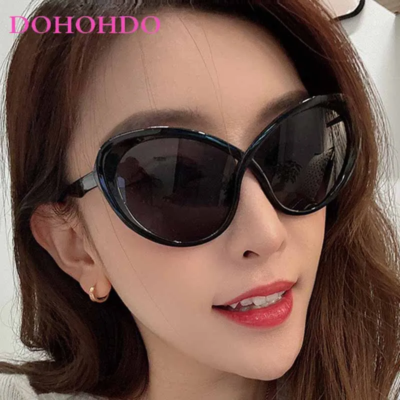 

Brand Designer Retro Oversized Oval Fashion Sunglasses Male Driving Shades Summer Traveling Sun Glasses For Female UV400 Очки