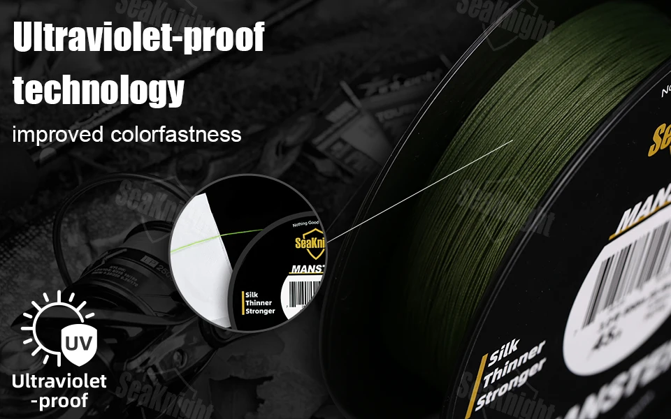 SeaKnight Brand W8 II 300M PE Angelschnur 8-fach geflochtene Multifilament-Schnur mit verbesserter Silikonharzbeschichtung für Salzwasserfischen – Detail 6