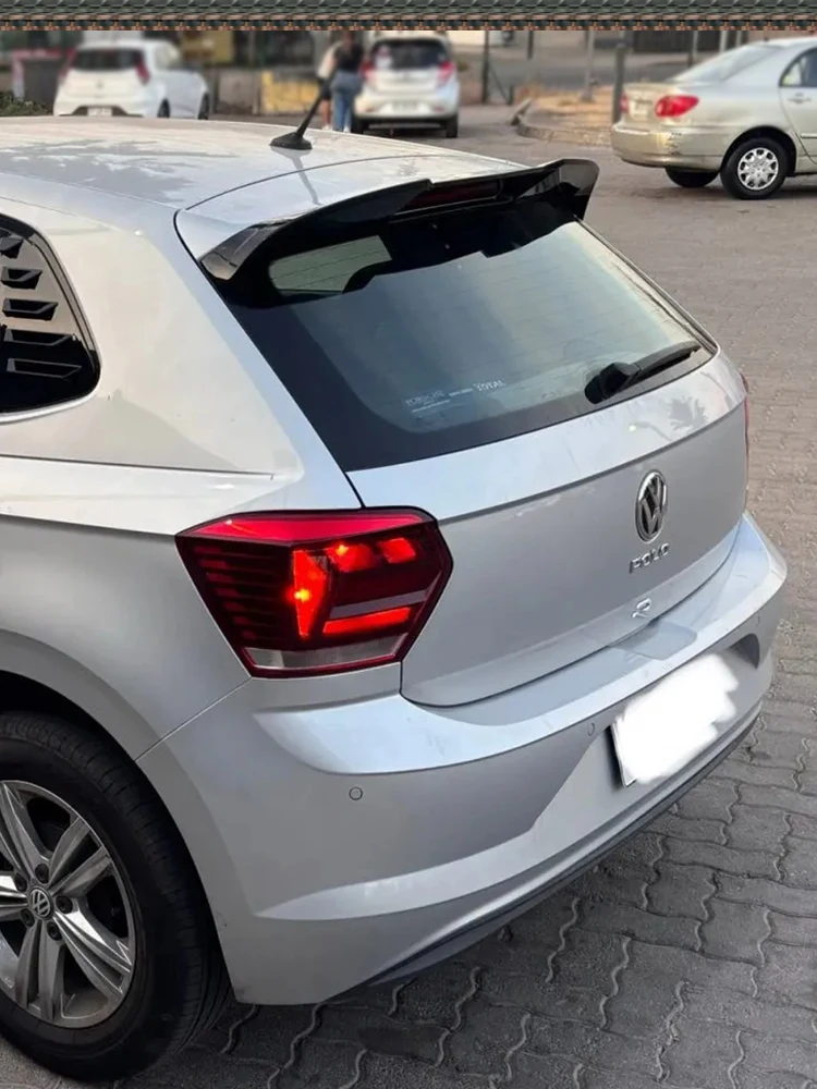 GTI Style Spoiler voor Volkswagen Polo 6 MK6 2018-2025 ABS Auto Achterklep Dakvleugel Verlenging Vleugels Achterlip Cap Splitter Tuning - afbeelding 2