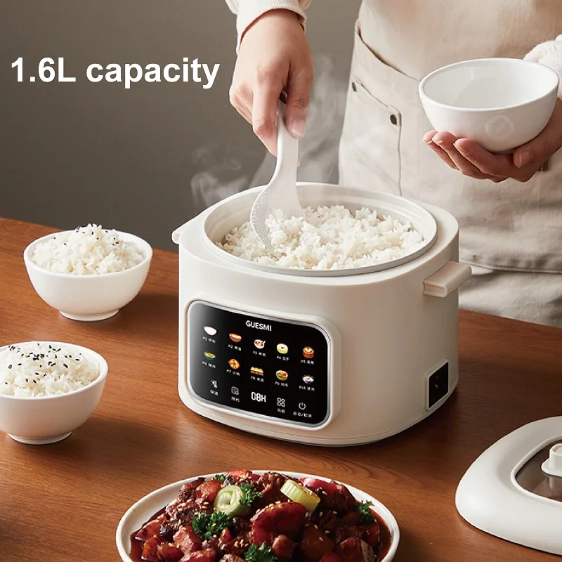 220V Smart Electric Cooking Pot Reservation Rice Cooker Non-stick Electric Frying Pan Dormitory Multi-function Pot Hot Pot 1.6L - Image 3