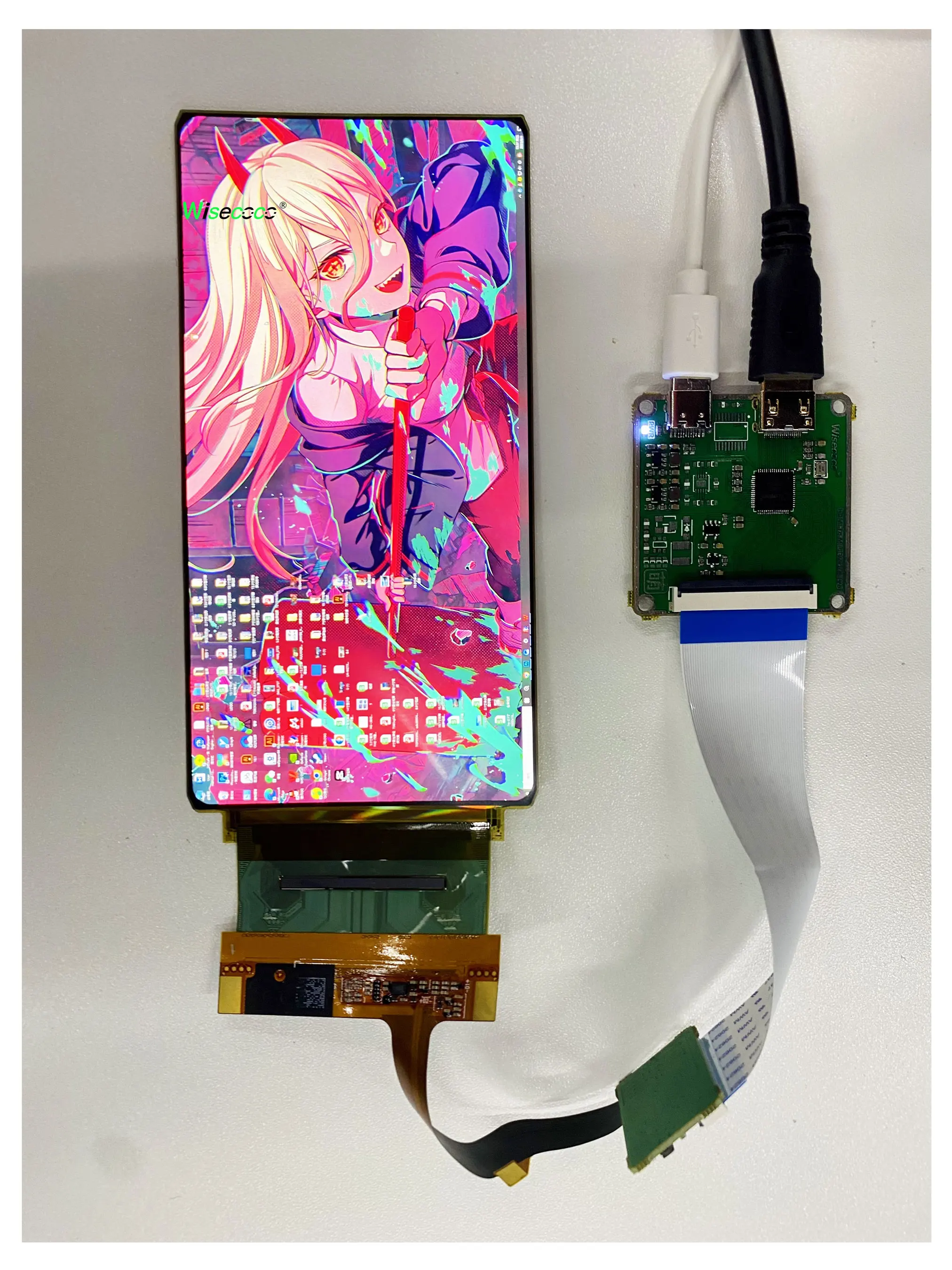 Imagem -03 - Oled Display Flexível Polegada 2880x1440 Ips Am-oled Oled Flexível Flexível Tela de Exibição Usb-c Placa Motorista