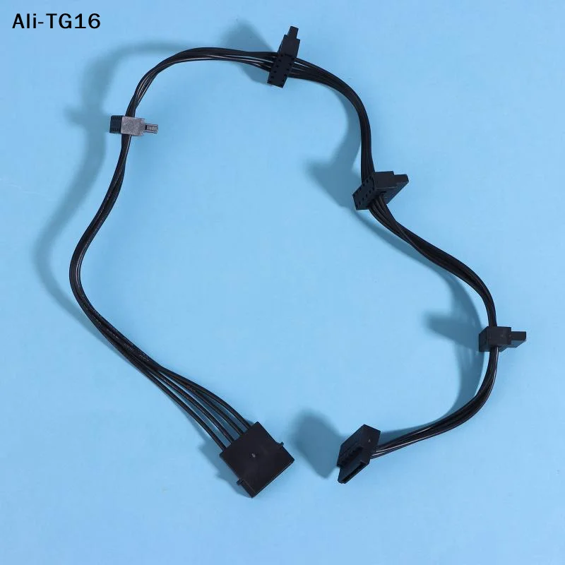 【A6t】15Pin SATA/4PIN Power Supply Splitter Cable Hard Drive 1 Male To 5 Female Extension Power Cord For DIY PC Sever