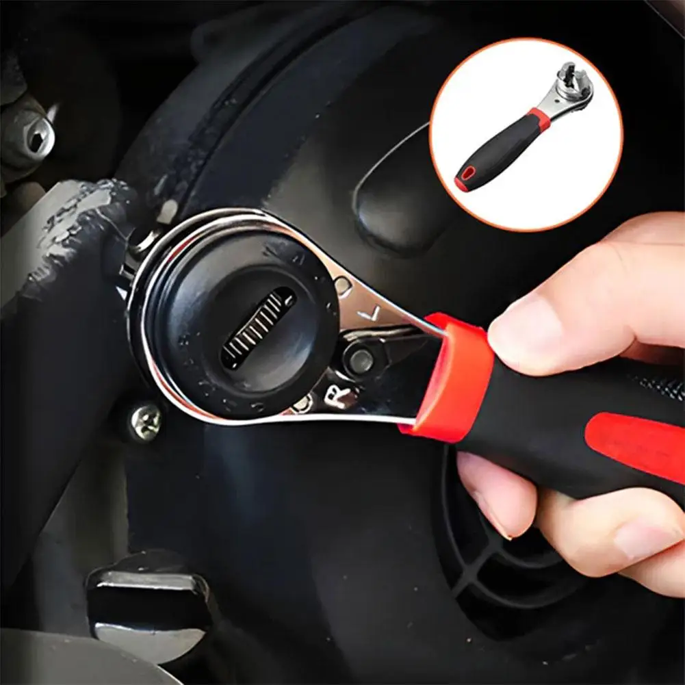 

Multifunctional Wrench Adjustable Ratchet Wrench Universal Rust Corrosion Protection Comfortable Grip Car Maintenance Tools