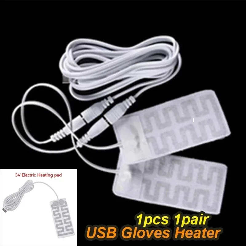 Guanti elettrici USB riscaldatore Pad riscaldante morbido coperta elettrica panno in fibra di carbonio guanti riscaldati Pad sci guanti pellicola