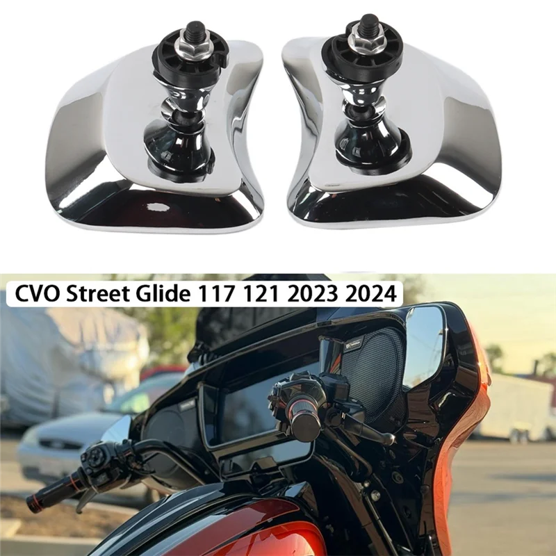 

NEW-Motorcycle Accessories Rearview Mirror For CVO Street Glide 117 2024 Pair Motorcycle Rear View Side Mirror