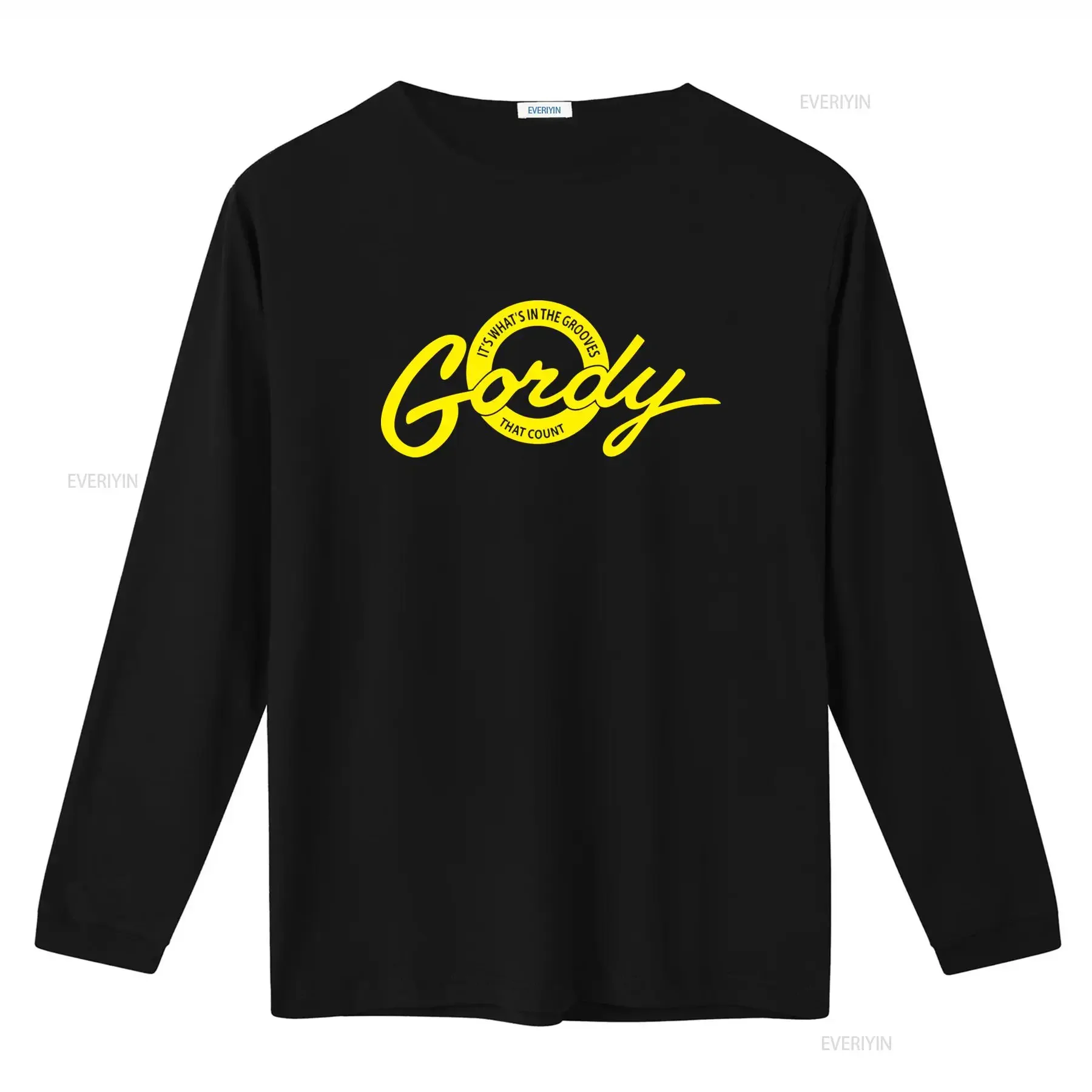 Gordy Records T Shirt Retro Motown Style with 'It's What's in the Grooves That Count' Print Northern Soul Inspired Sizes S