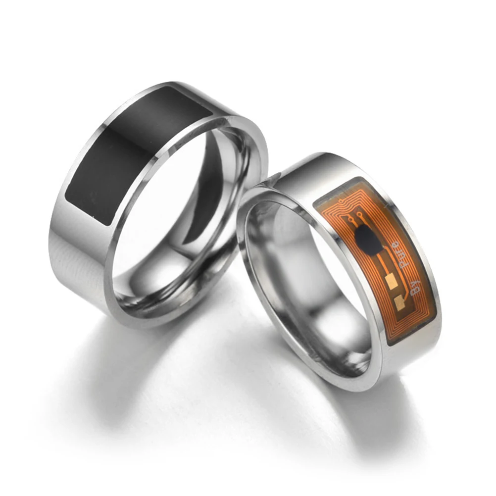 

8mm Tag Smart Ring Wearable Smart Rings Finger Digital Ring for Phone with Functions - Black(#10)