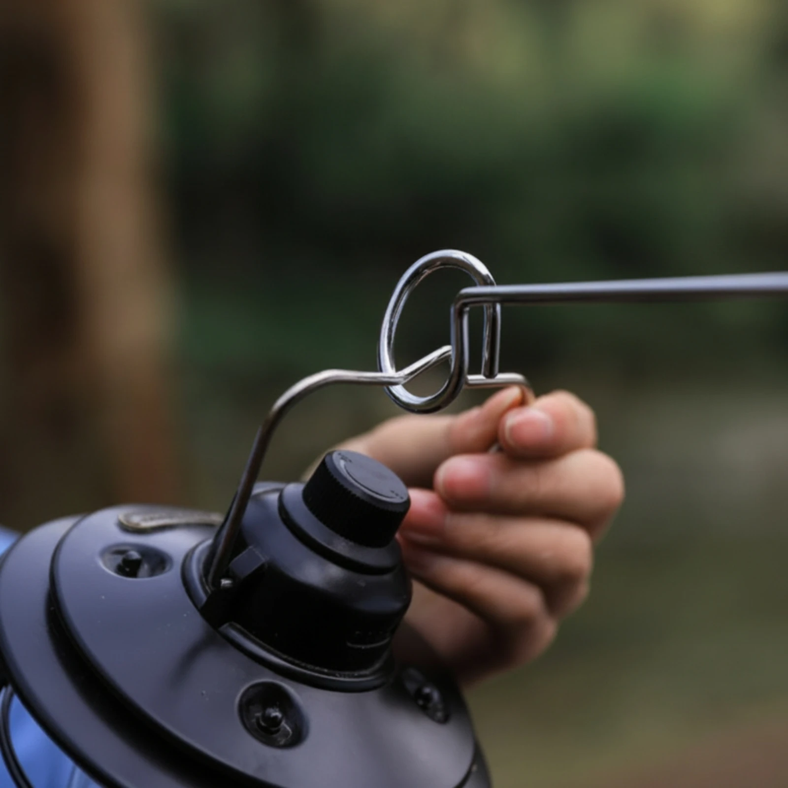Tripod Stand with Hooks Telescopic Hanging Lamp Stand Pole Adjustable Hardware Lightweight for Campers, Camping - view 3
