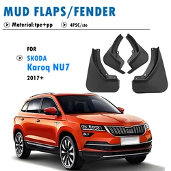 For Skoda Karoq Mudguard Fender Mud Flap Guards Splash Mudflaps Car Accessories 4PCS 2017 2018 2019 2020 2021 2022 2023 2024+