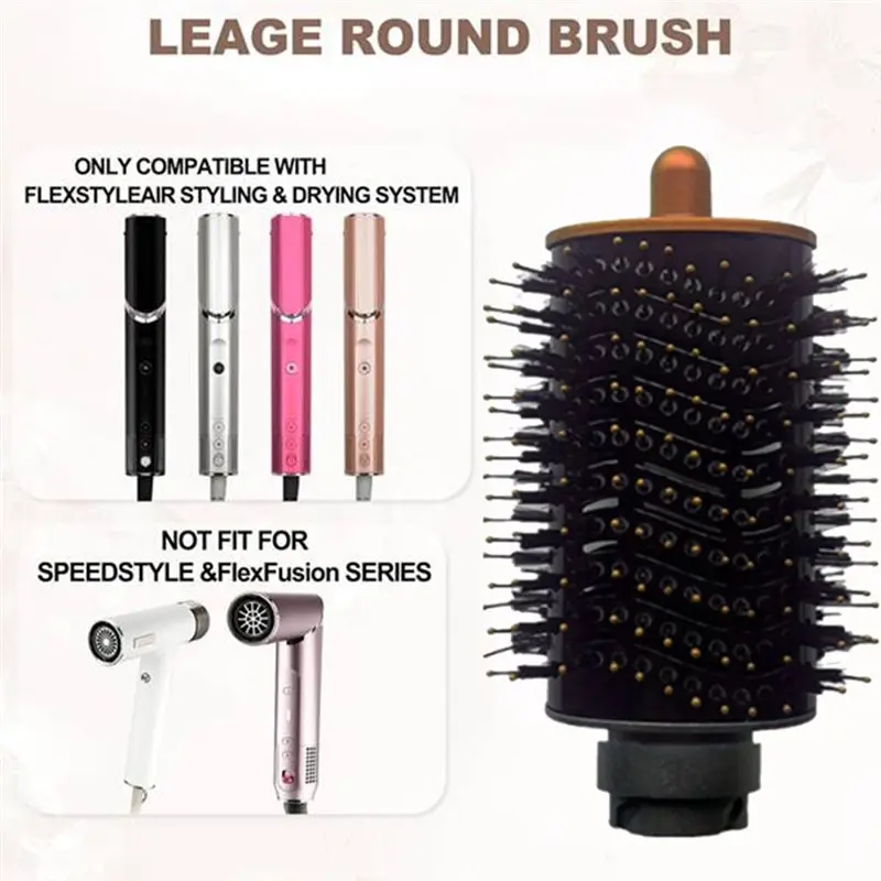A23F-Round Volumizing Brush& Smoothing Comb Noyal For Shark Flexstyle Blow Dryer Attachments Styling A