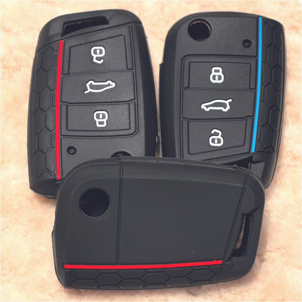 Capa para chave para vw golf 7 gti polo t-cross t-rock touran tiguan skoda octavia rápida kodiaq fabia assento ibiza leon ateca arona