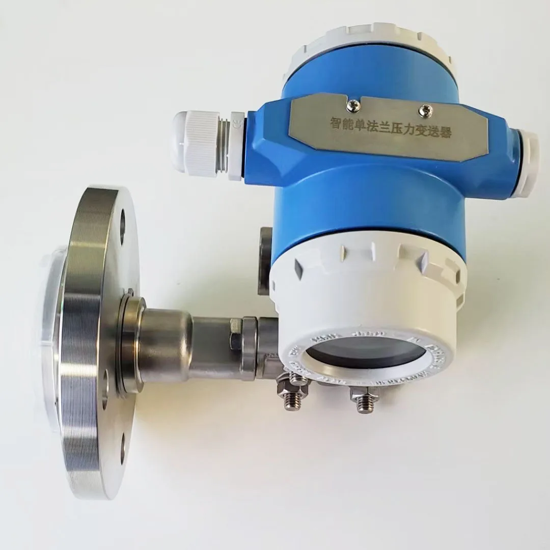 Single Flange Diaphragm Pressure Sensor High Precision Smart Diaphragm Acid-base 3351 4-20mA Transmitter Hart LCD Indicator
