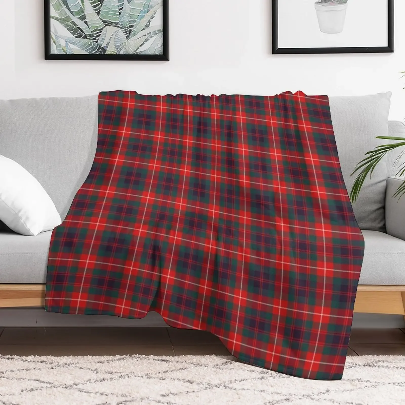 Clan Fraser of Lovat Tartan Throw Blanket Plaid on the sofa Sleeping Bag Cute Plaid Blankets